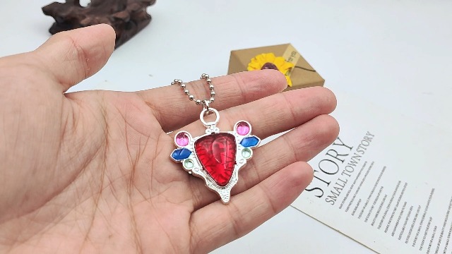 Anime JJBA Necklace Keychain Set - Anime Stand Arrow Pendant